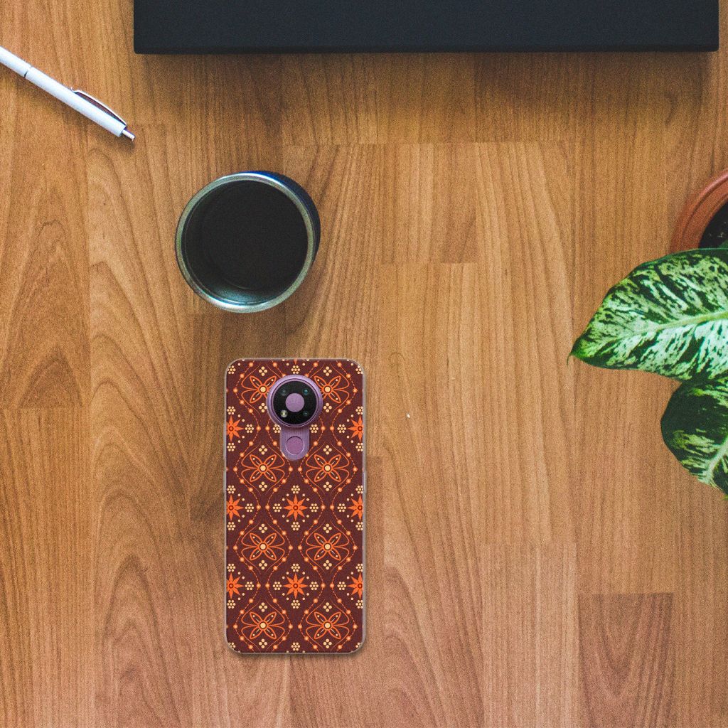 Nokia 3.4 TPU bumper Batik Brown