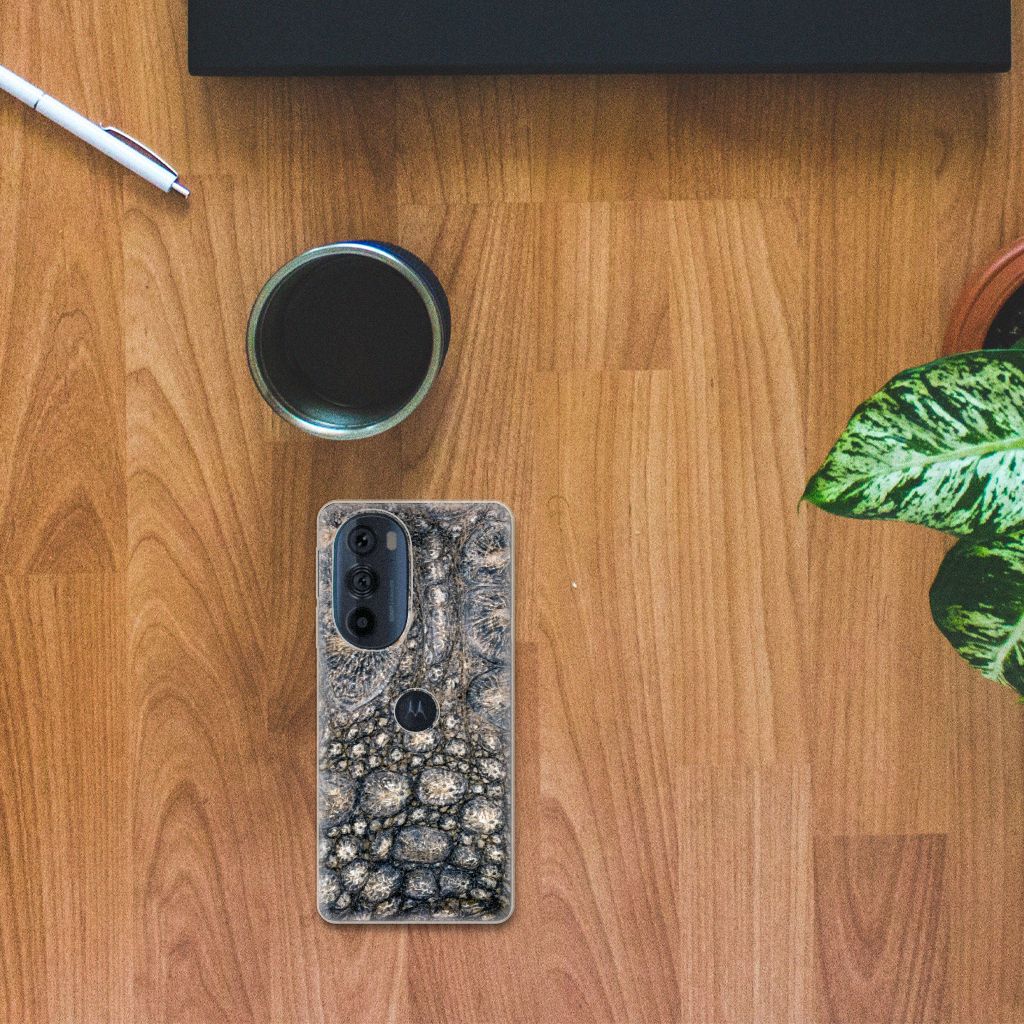 Motorola Edge 30 Pro TPU Hoesje Krokodillenprint B2C Telecom