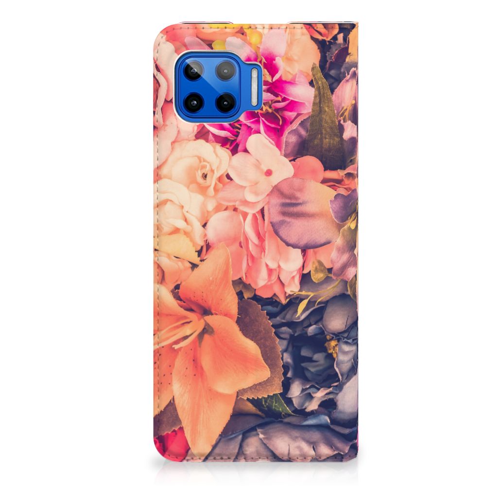 Motorola Moto G 5G Plus Smart Cover Bosje Bloemen - B2C Telecom