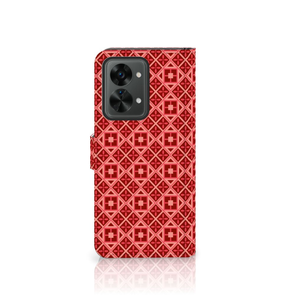OnePlus Nord 2T Telefoon Hoesje Batik Rood