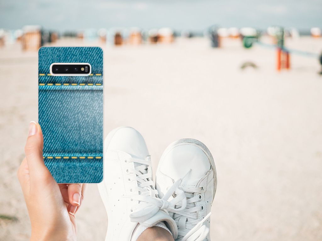 Samsung Galaxy S10 Plus Silicone Back Cover Jeans