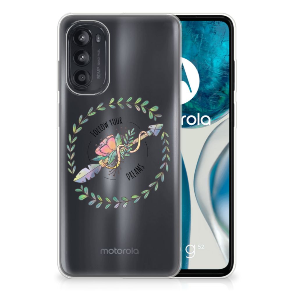 Motorola Moto G52/G82 Telefoonhoesje met Naam Boho Dreams B2C Telecom
