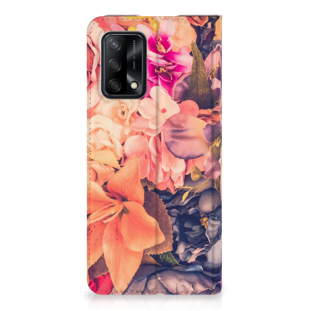 OPPO A74 4G Smart Cover Bosje Bloemen - B2C Telecom