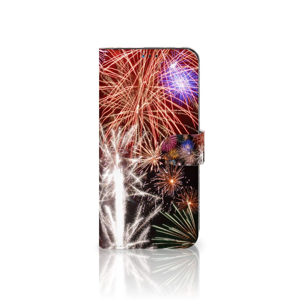 Motorola Moto G9 Play | E7 Plus Wallet Case met Pasjes Vuurwerk