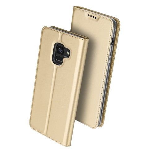 Samsung Galaxy A6 (2018) Hoesje Goud met Opbergvakje