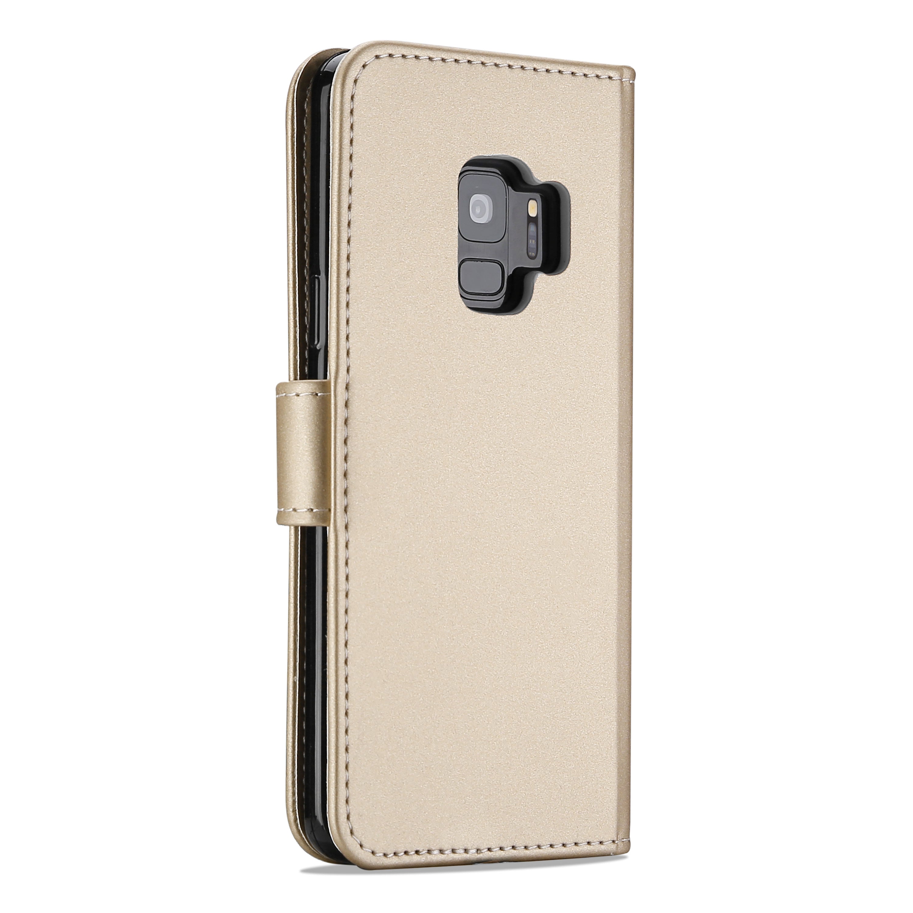 Samsung Galaxy S9 Hoesje Goud met Flexibele Houder