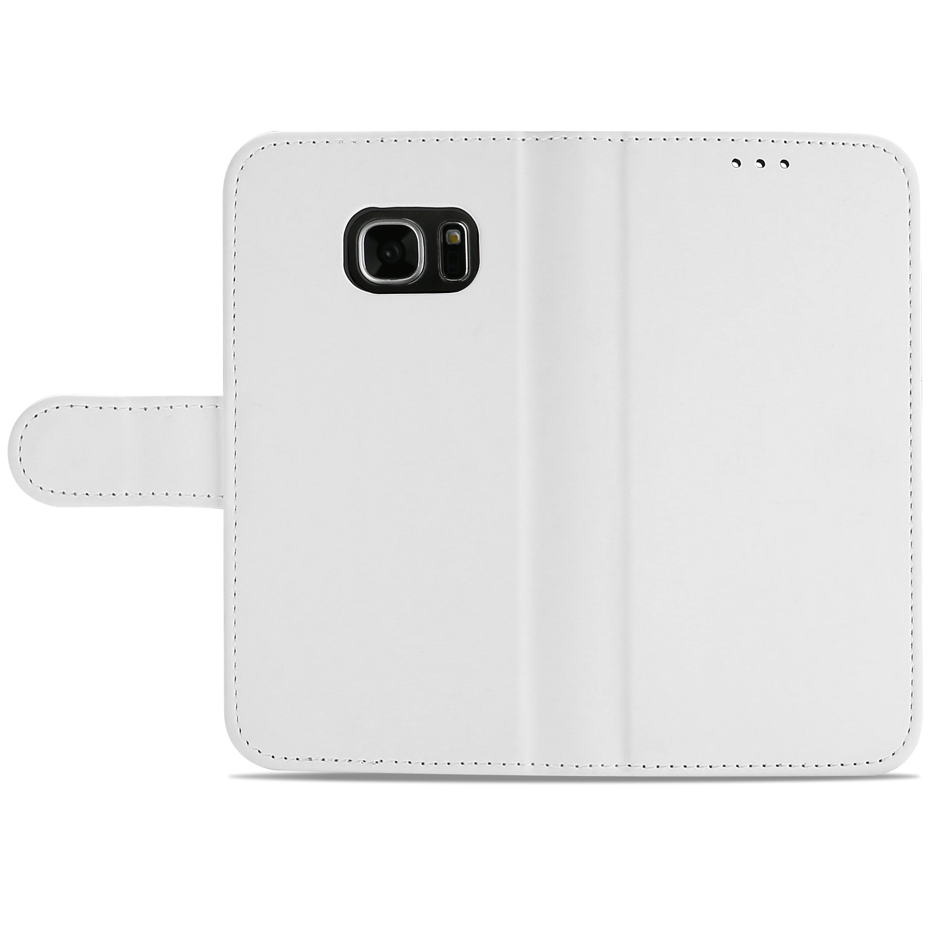 Samsung Galaxy S7 Hoesje Wit met Opbergvakjes, SM-G930