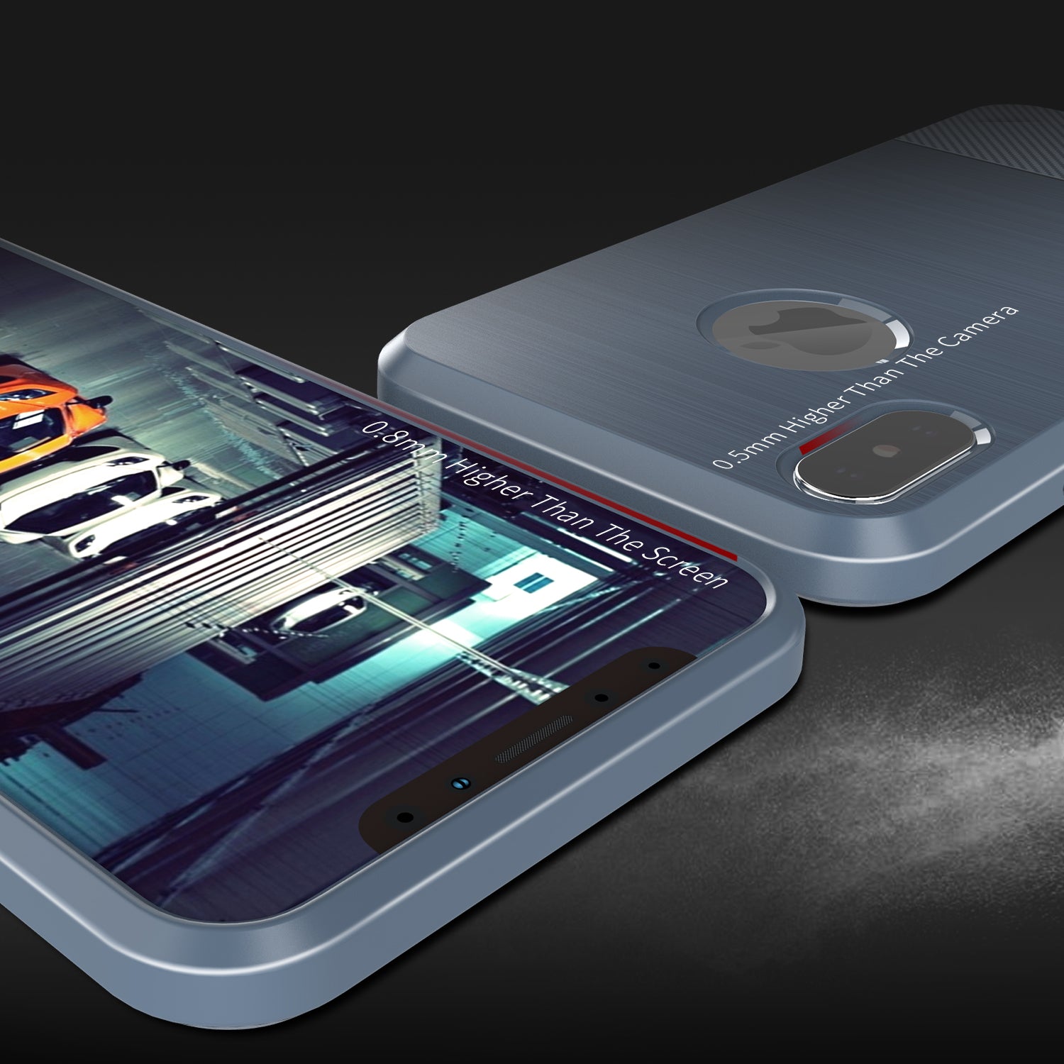 Apple iPhone X | Xs TPU Hoesje Geborsteld Blauw