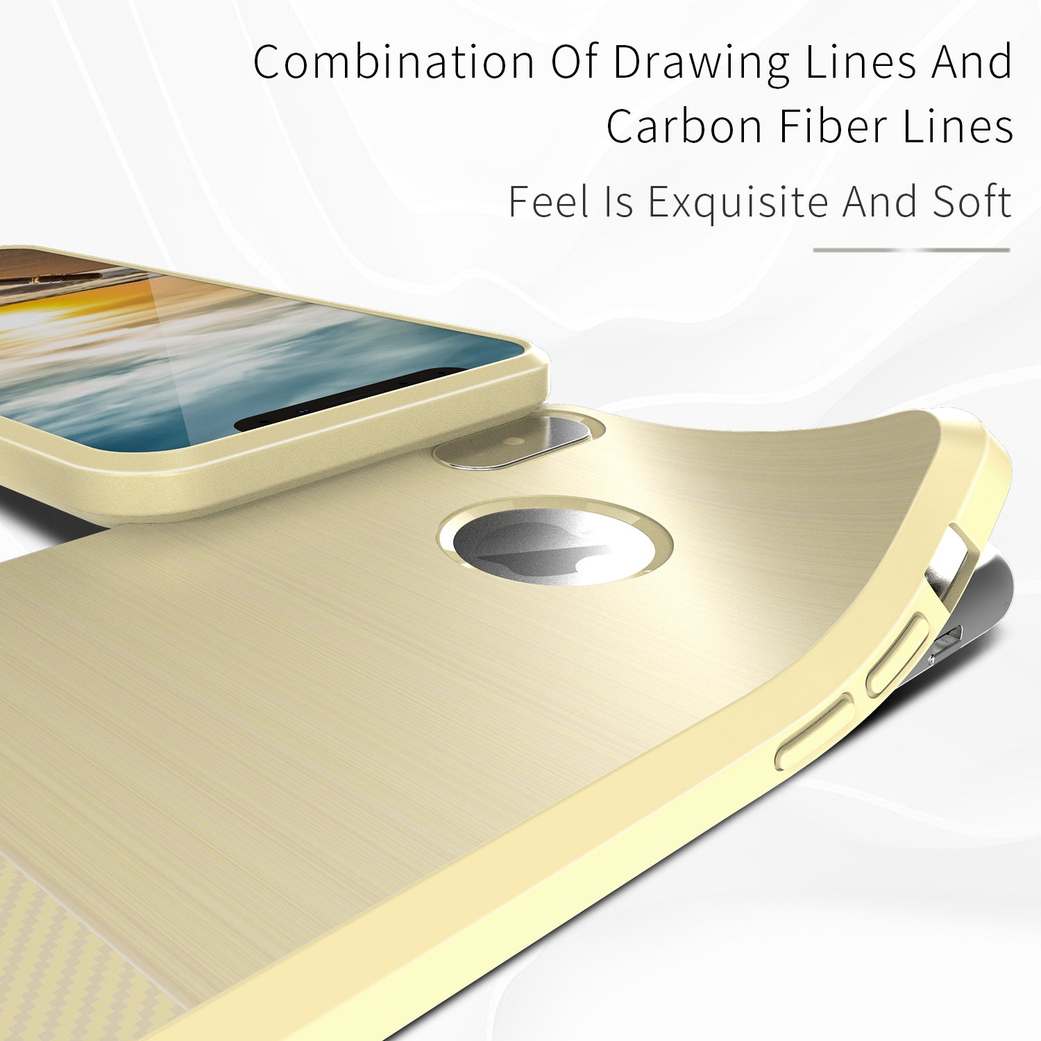 Apple iPhone X | Xs TPU Hoesje Geborsteld Goud