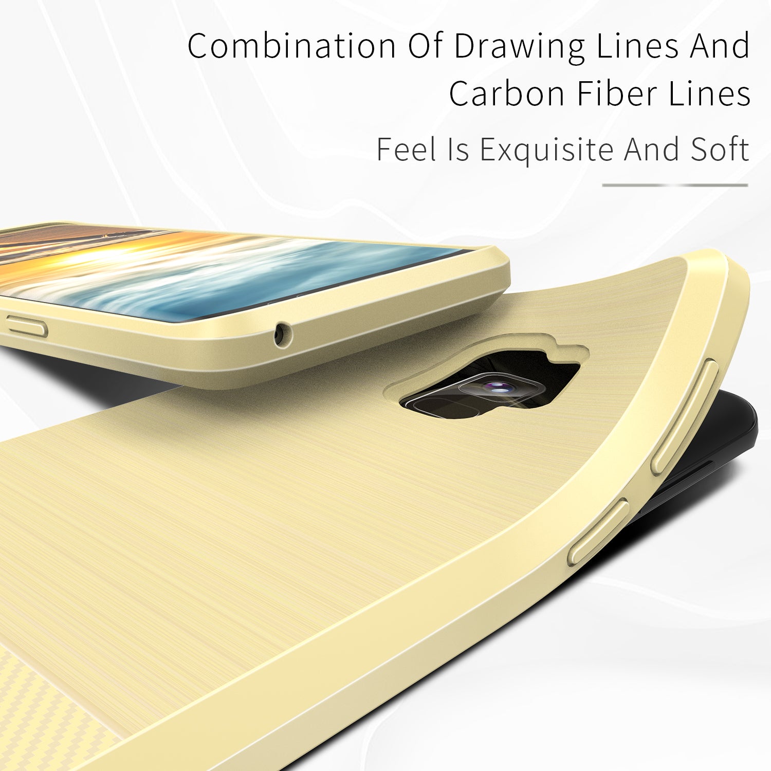 Samsung Galaxy S9 TPU Hoesje Geborsteld Goud