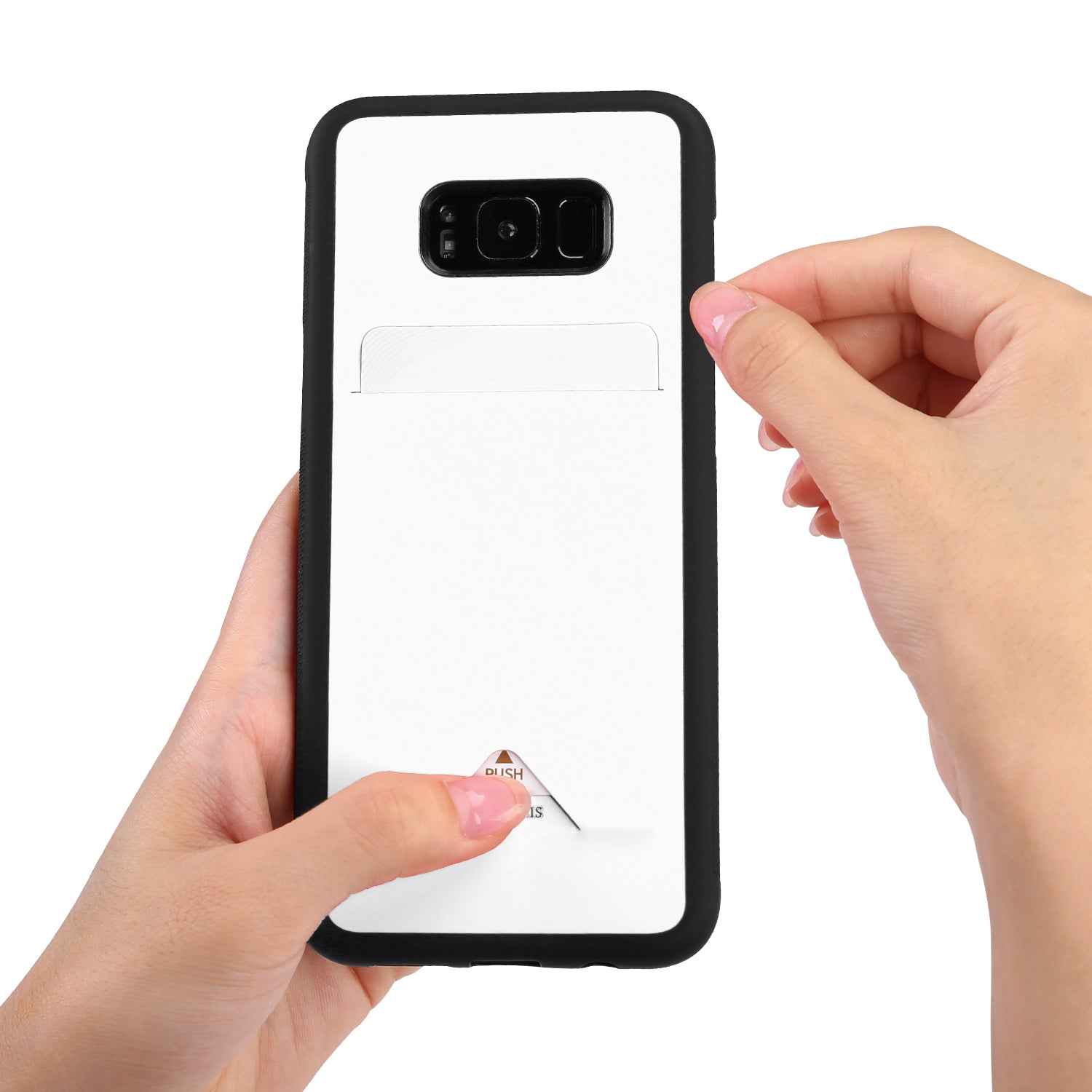 Samsung Galaxy S8 Plus TPU Hoesje Wit met Pashouder