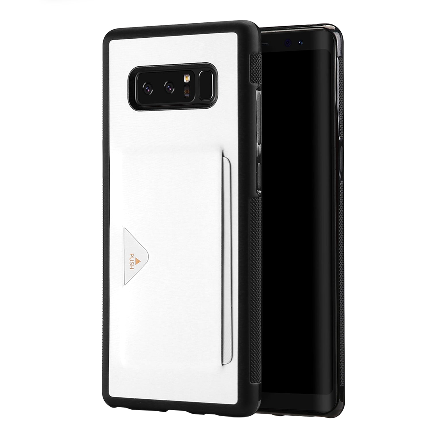 Samsung Galaxy Note 8 TPU Hoesje Wit met Pashouder