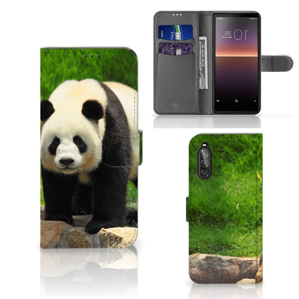 Sony Xperia 10 II Telefoonhoesje met Pasjes Panda