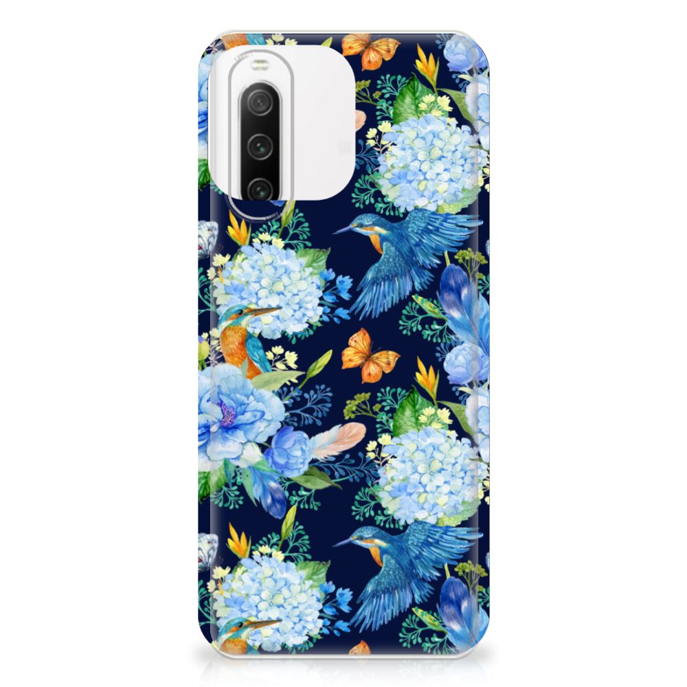 TPU Case voor Sony Xperia 10 IV Flowers Blue