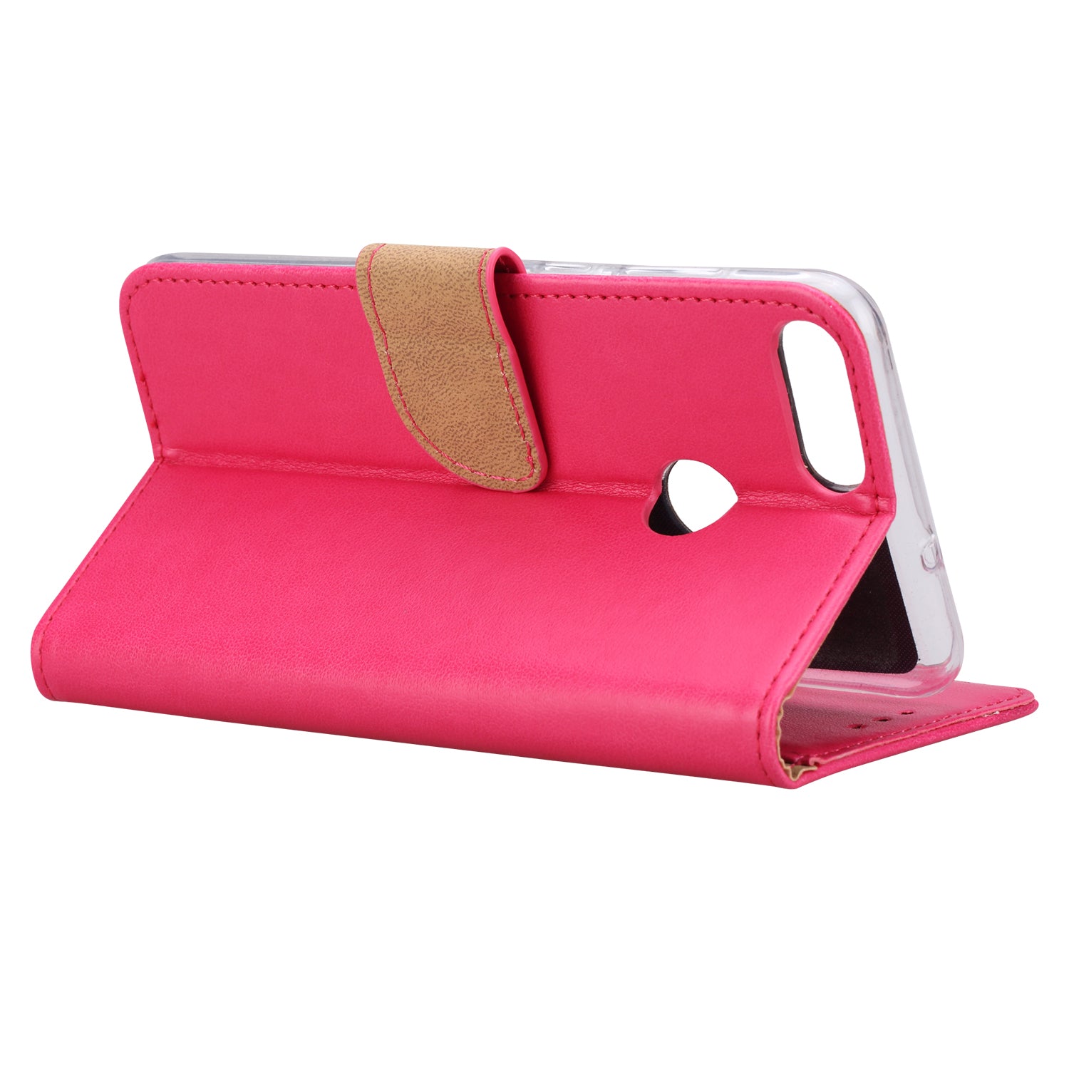 Huawei P Smart Hoesje Roze met Pasjeshouder