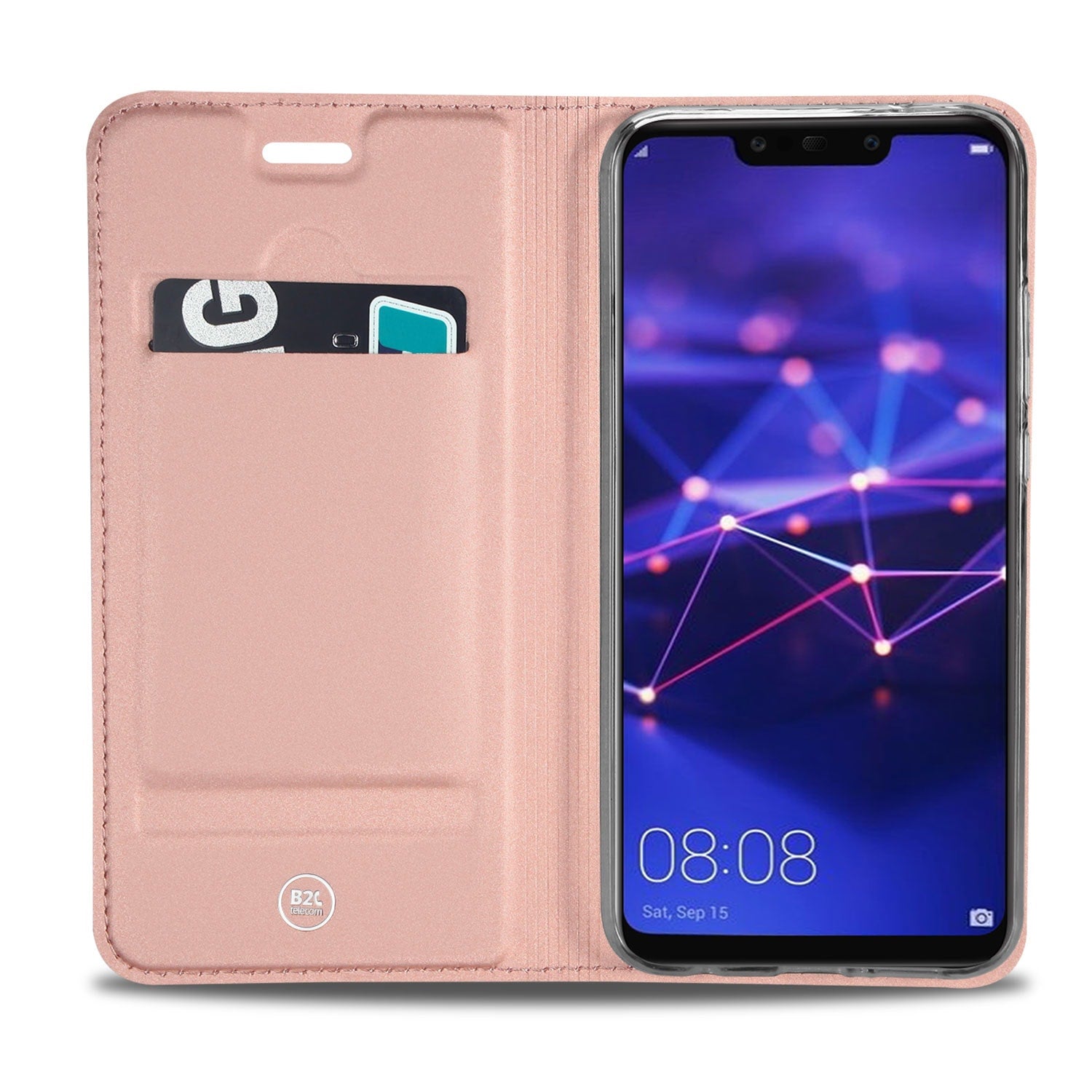 Huawei Mate 20 Lite Hoesje Rose met Pashouder