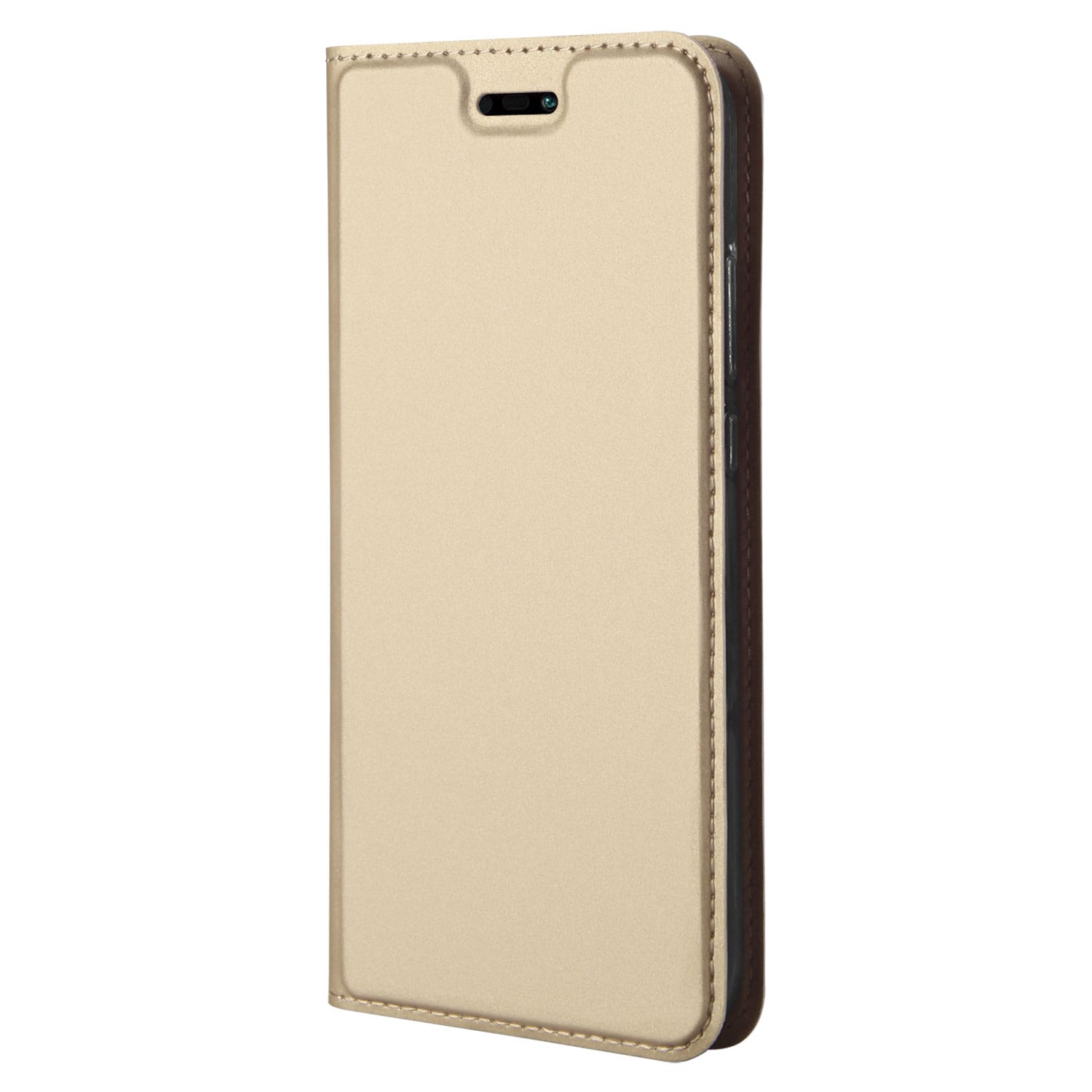 Huawei P20 Lite Hoesje Goud met Opbergvakje