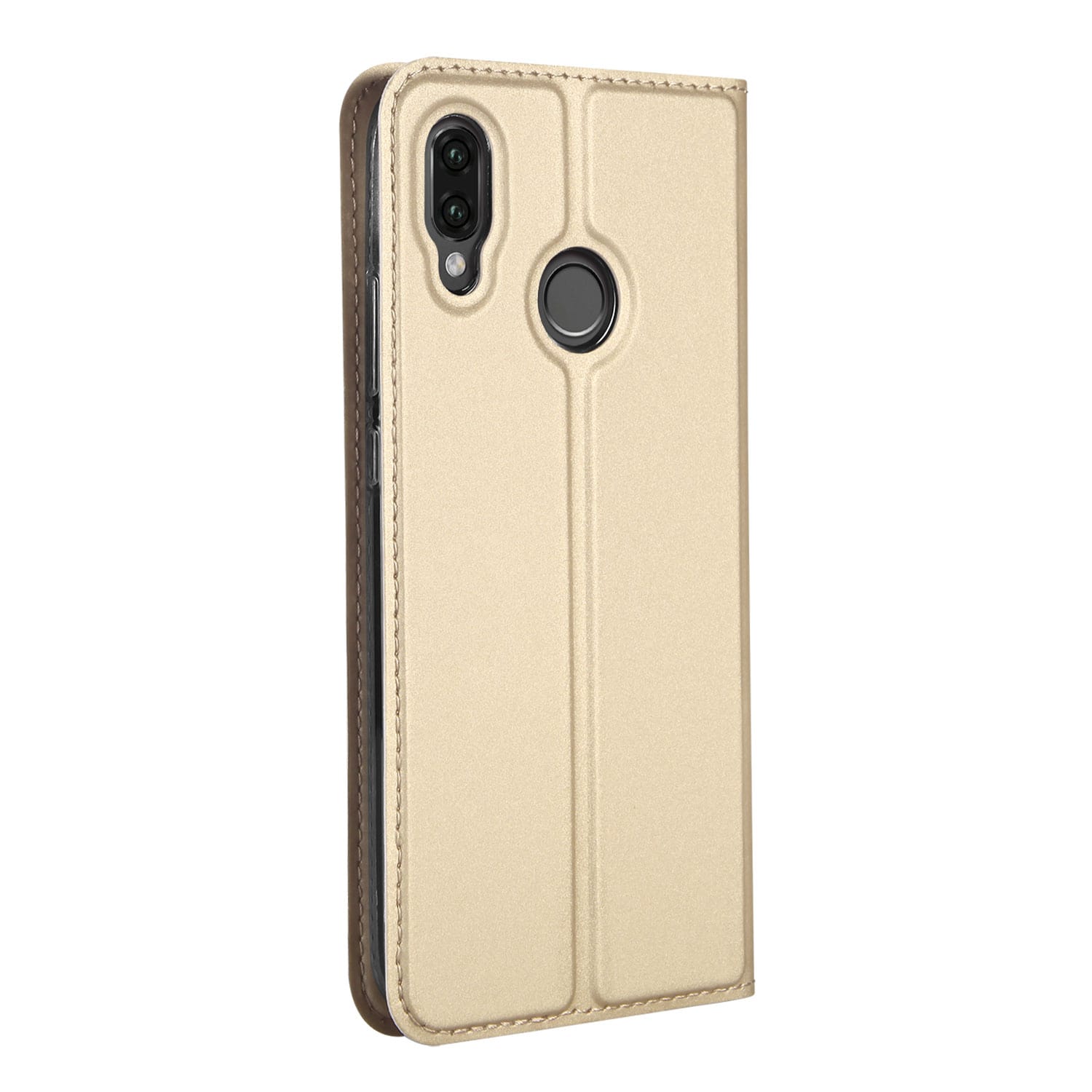 Huawei P20 Lite Hoesje Goud met Opbergvakje