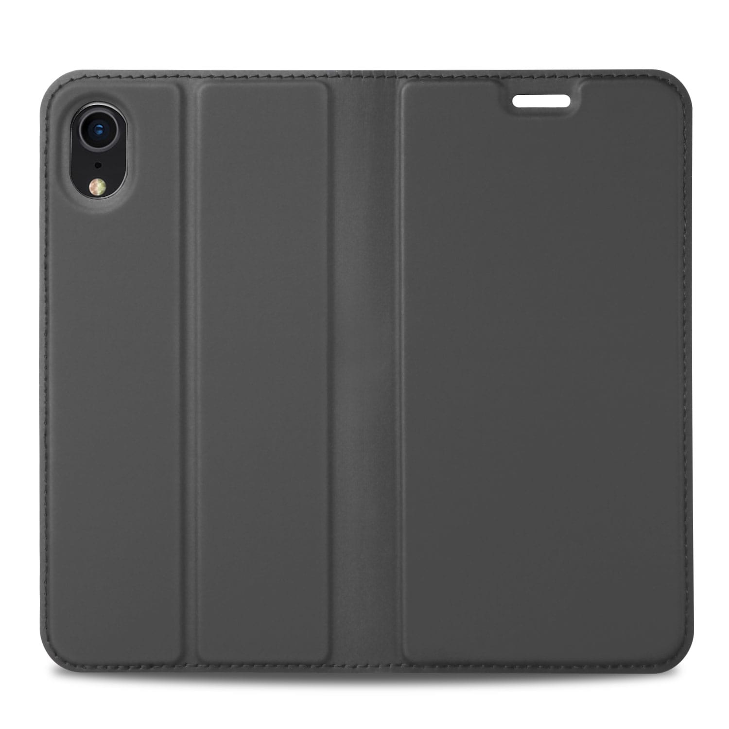 Apple iPhone Xr Hoesje Grijs met Pashouder