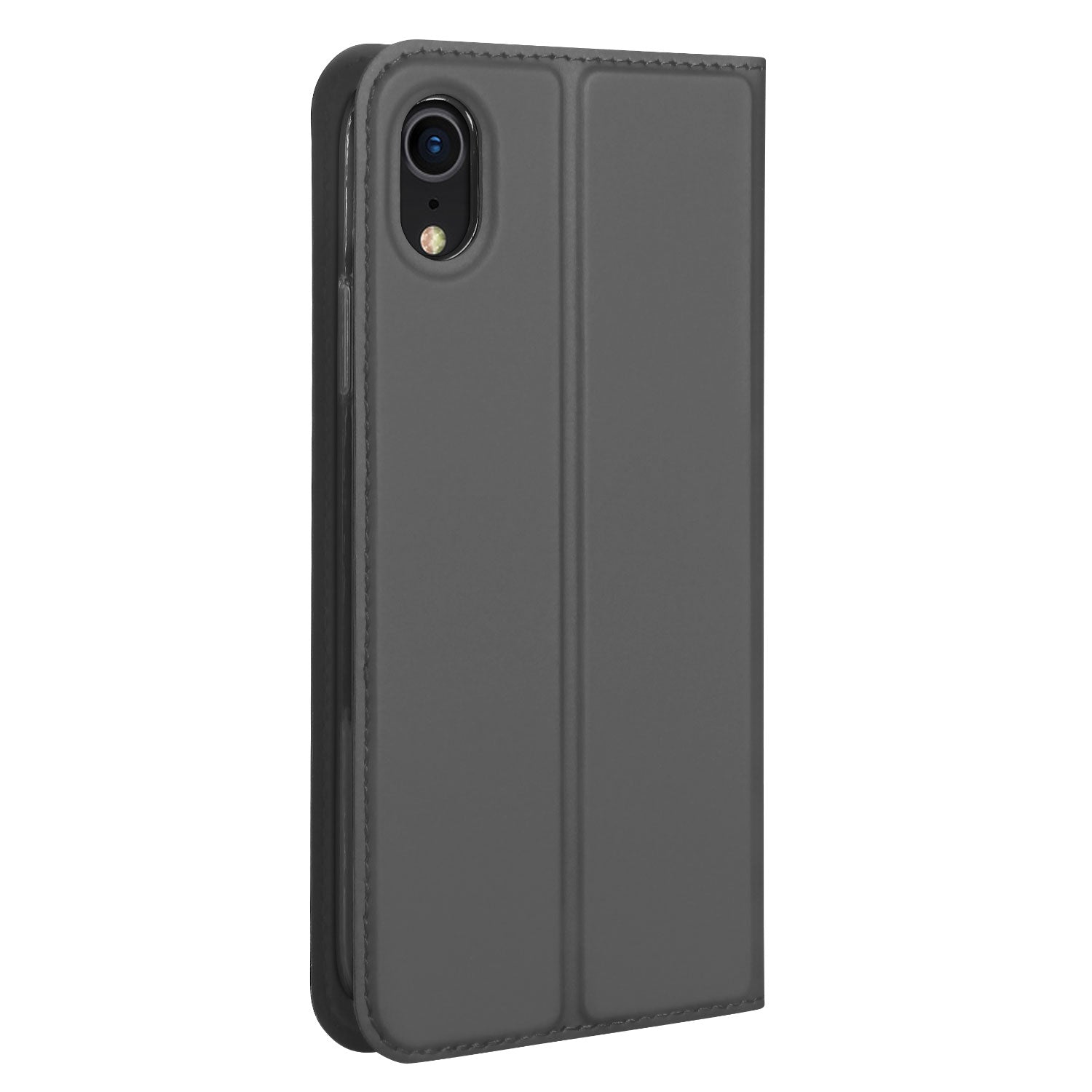 Apple iPhone Xr Hoesje Grijs met Pashouder