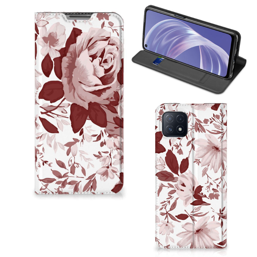 Bookcase OPPO A73 5G Watercolor Flowers