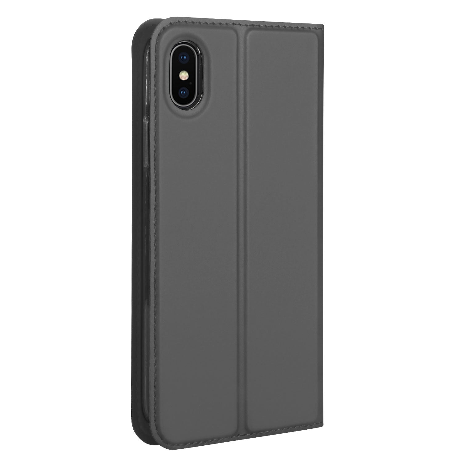 Apple iPhone X | Xs Hoesje Grijs met Pashouder