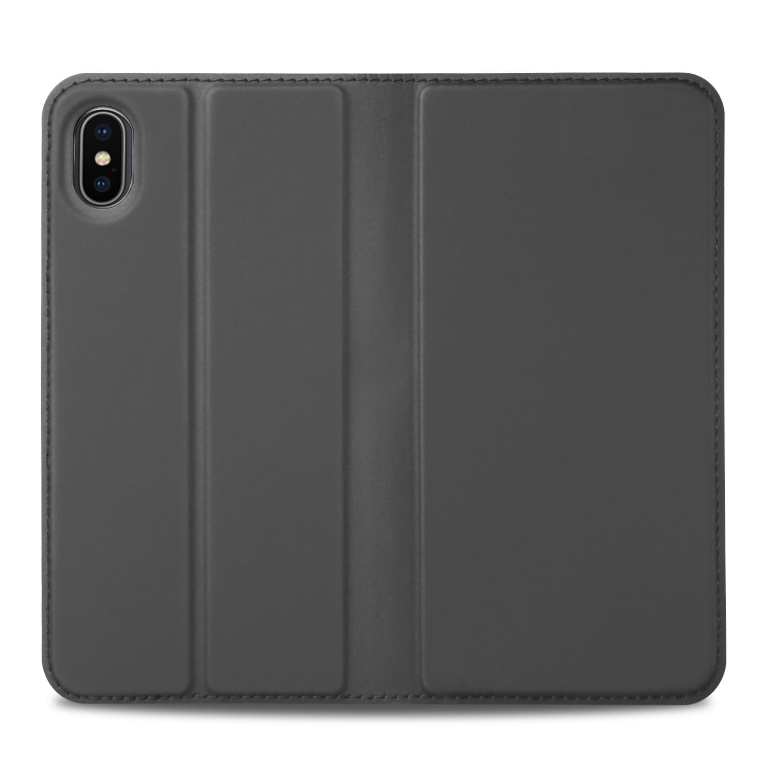 Apple iPhone X | Xs Hoesje Grijs met Pashouder