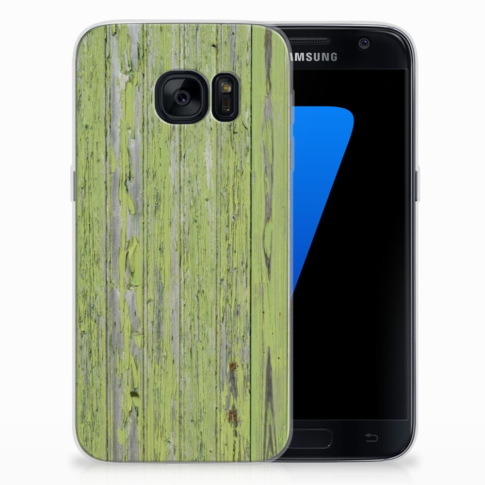 Samsung Galaxy S7 Bumper Hoesje Green Wood