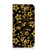 iPhone 15 Pro Max Smart Cover Gouden Bloemen met prachtig gouden bloemendesign op een zwarte achtergrond.