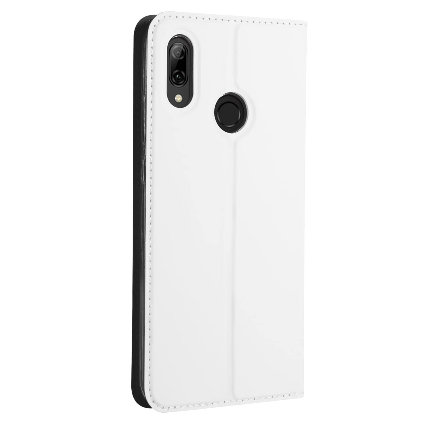 Huawei P Smart (2019) Stand Case Hoesje Wit met Pashouder