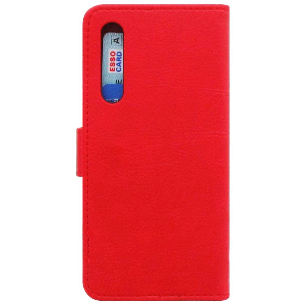 Huawei P30 Standcase Hoesje Rood met Pasjeshouder