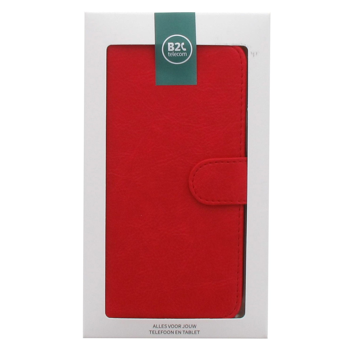 Huawei P30 Standcase Hoesje Rood met Pasjeshouder