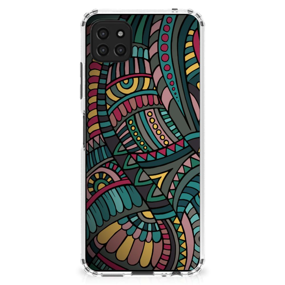 Samsung Galaxy A22 5G Doorzichtige Silicone Hoesje Aztec B2C Telecom
