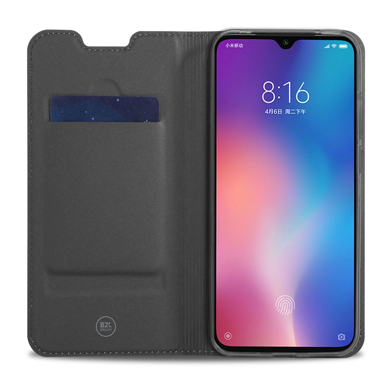 Xiaomi Mi 9 Hoesje Wit met Pashouder