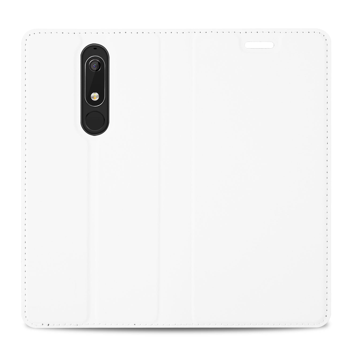 Nokia 5.1 Hoesje Wit met Pashouder