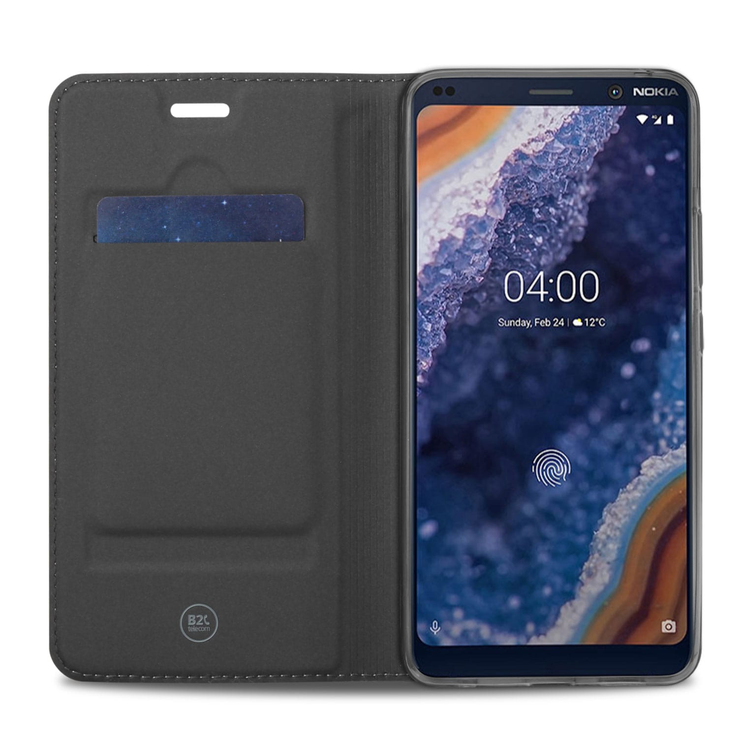 Nokia 9 PureView Hoesje Wit met Pashouder
