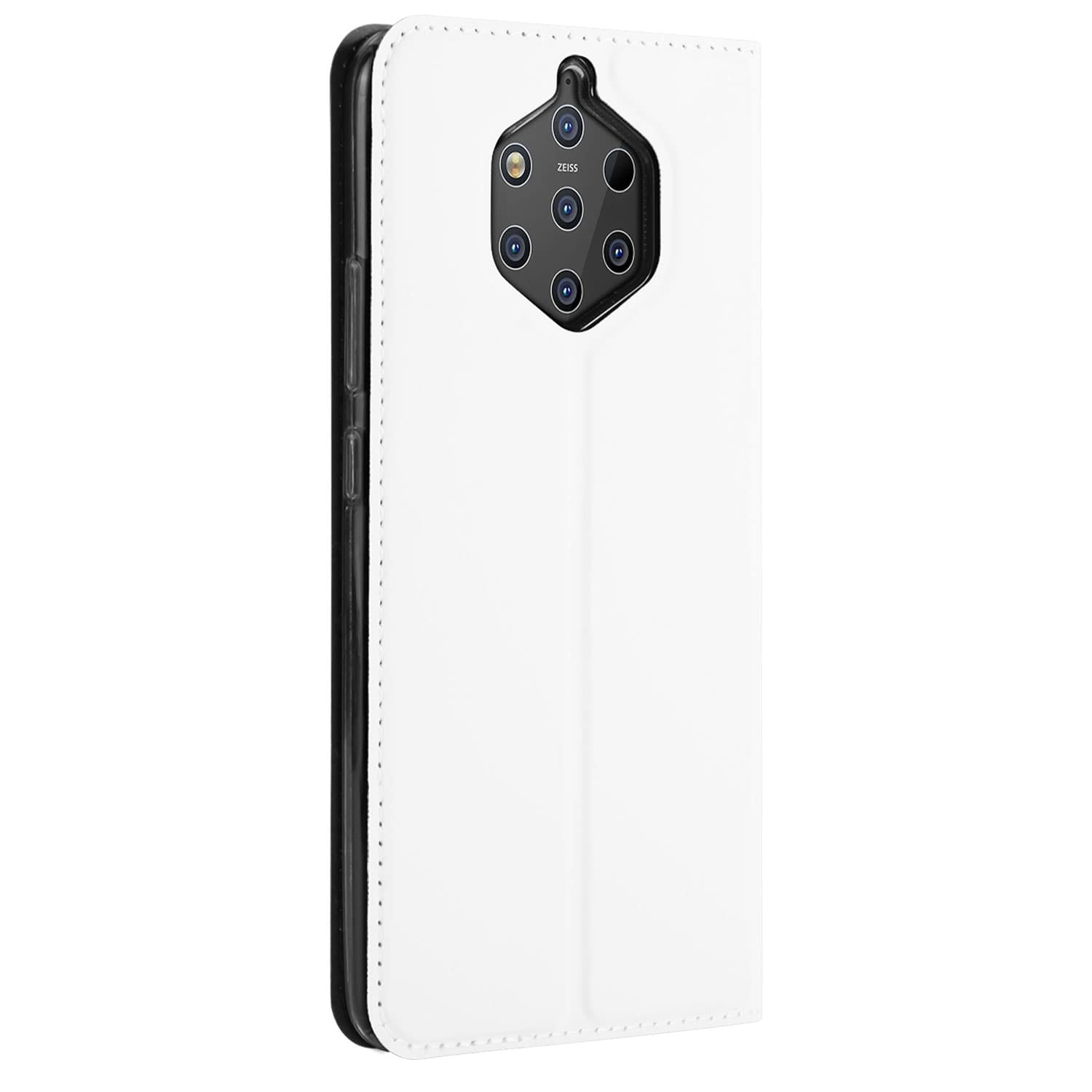 Nokia 9 PureView Hoesje Wit met Pashouder