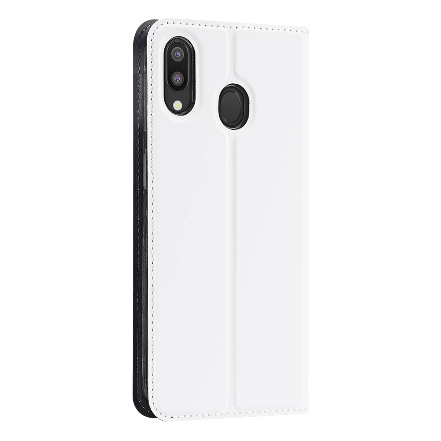 Samsung Galaxy M20 Hoesje Wit met Pashouder