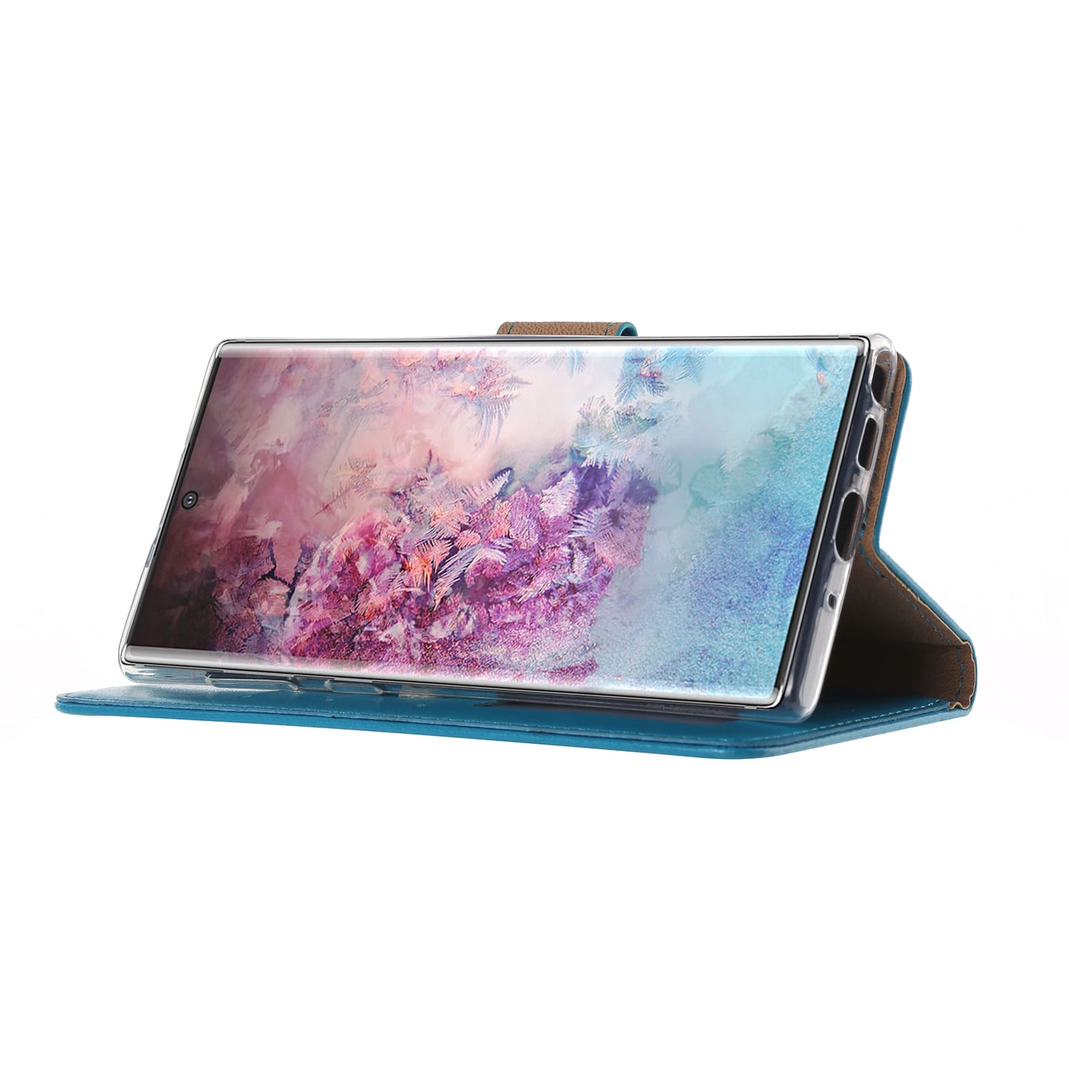 Samsung Galaxy Note 10 Hoesje Turquoise met Pasjeshouder