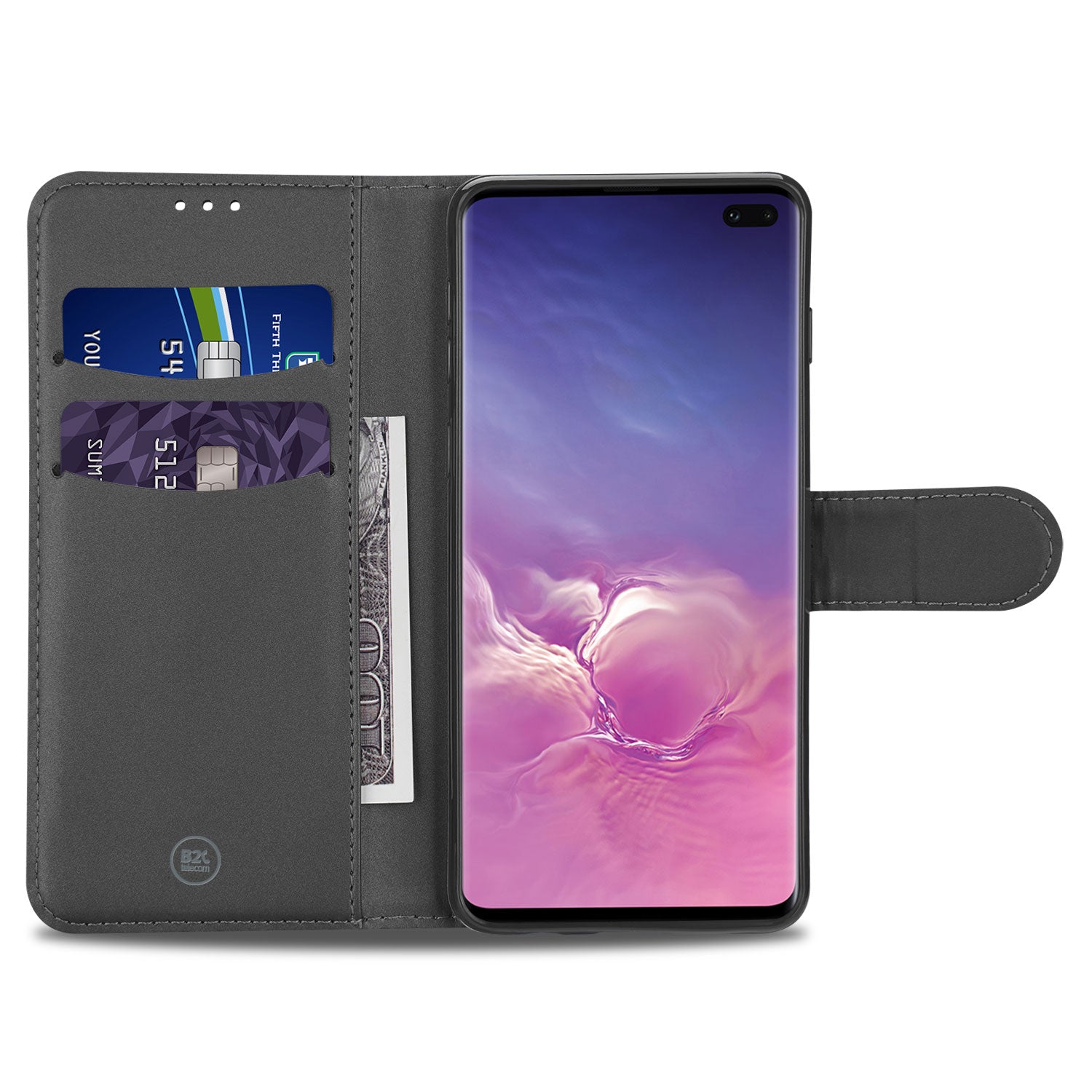 Samsung Galaxy S10 Plus Hoesje Wit met Pasjeshouder