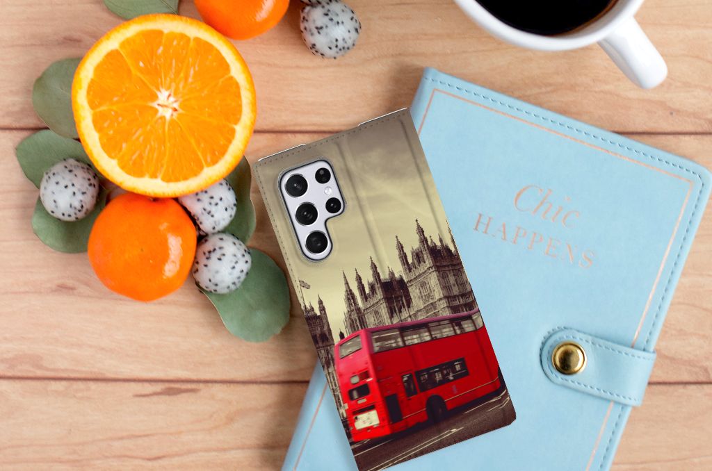 Samsung Galaxy S22 Ultra Book Cover Londen - B2C Telecom