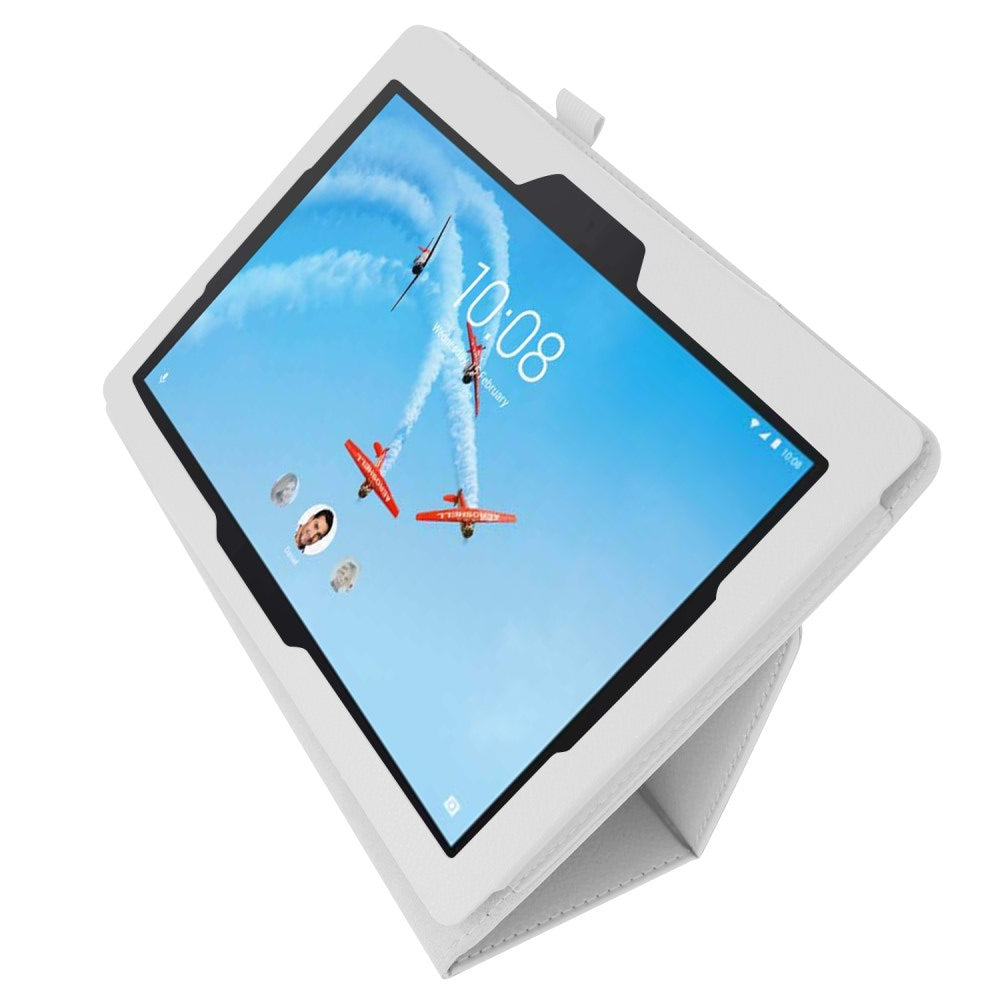 Lenovo Tab E10 Tablet Hoes Wit met Standaard