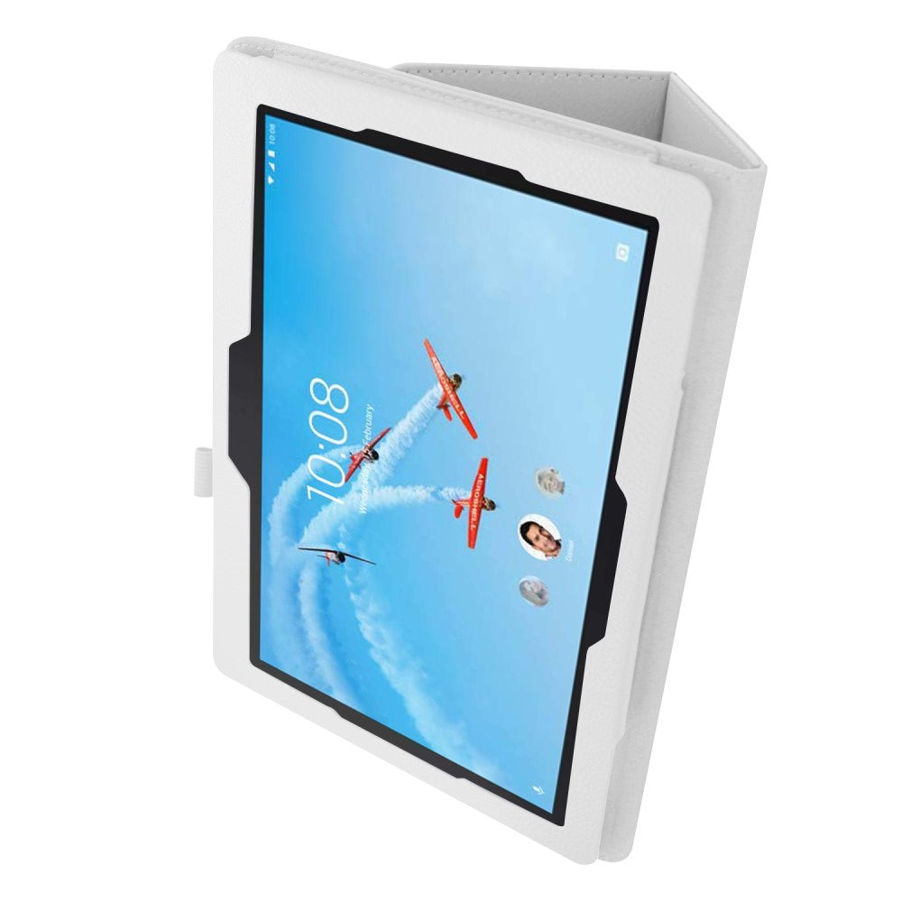 Lenovo Tab E10 Tablet Hoes Wit met Standaard