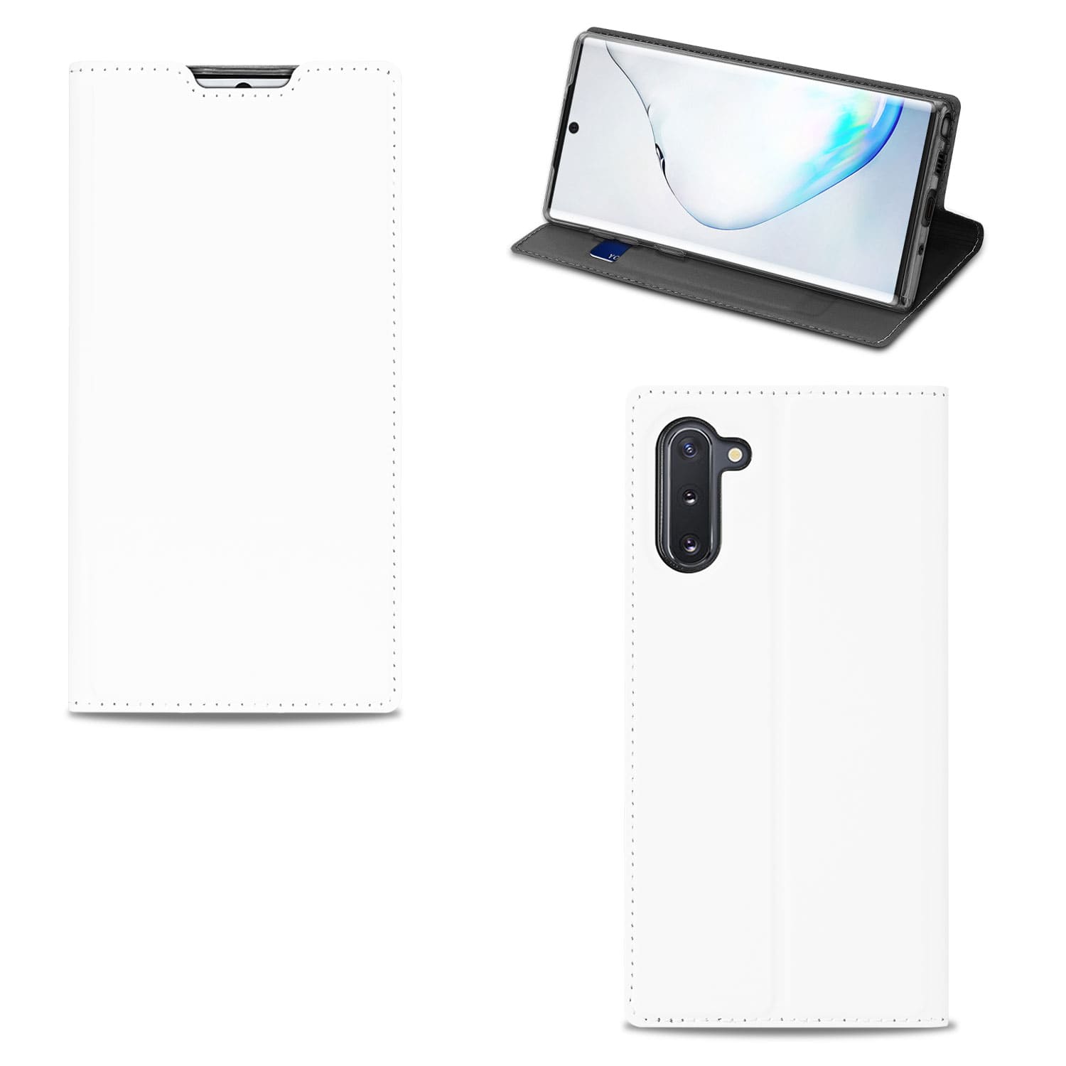 Samsung Galaxy Note 10 Hoesje Wit met Pashouder