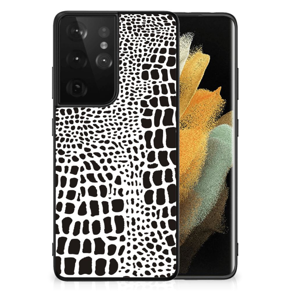 Samsung Galaxy S21 Ultra Dierenprint Telefoonhoesje Slangenprint B2C Telecom