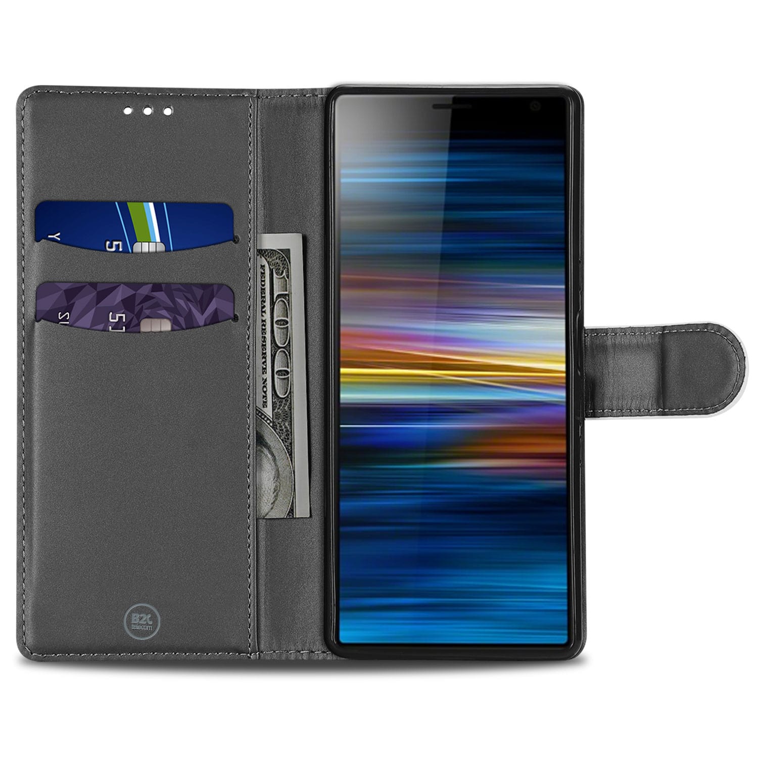 Sony Xperia 10 Hoesje Wit met Pasjeshouder