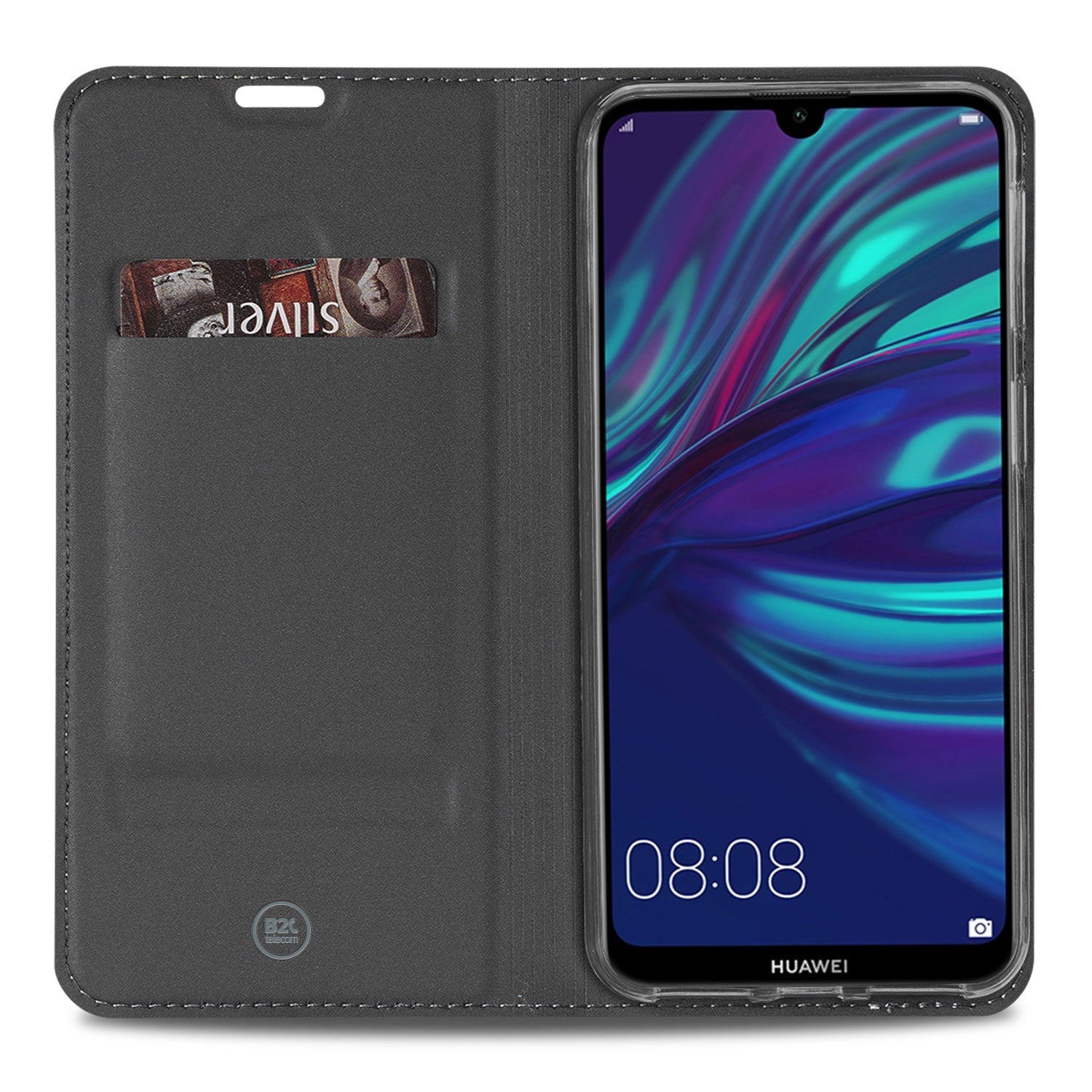 Huawei Y7 | Y7 Pro (2019) Hoesje Wit met Pashouder