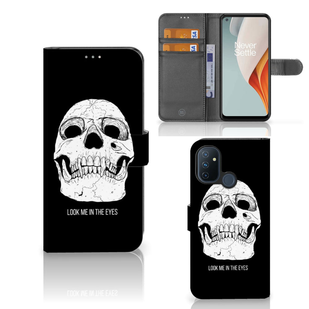 Telefoonhoesje met Naam OnePlus Nord N100 Skull Eyes