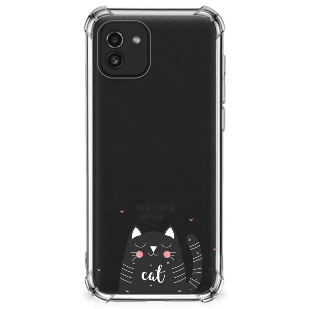 Samsung Galaxy A03 Stevig Bumper Hoesje Cat Good Day B2C Telecom