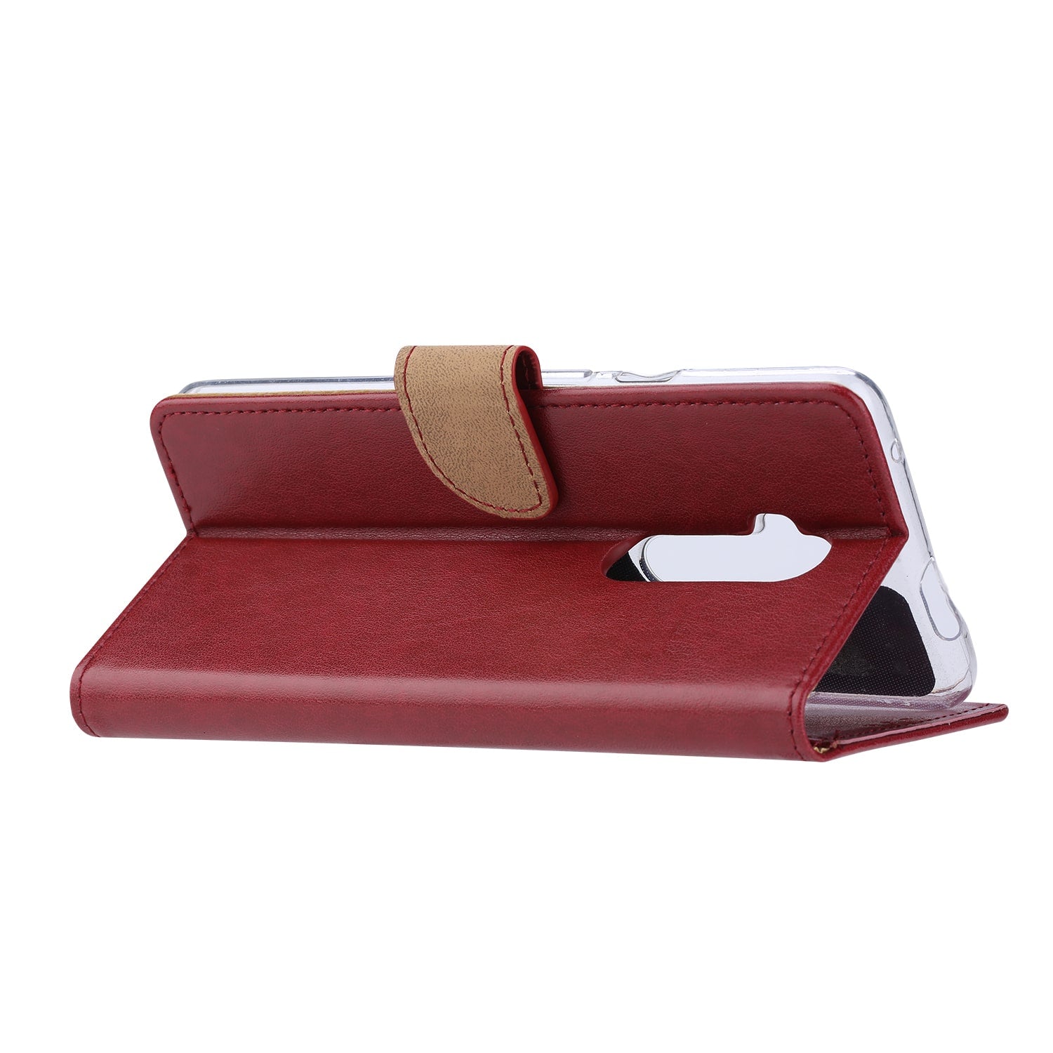 OnePlus 7T Pro Hoesje Bordeaux met Pasjeshouder